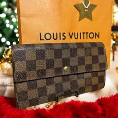 ルイ・ヴィトン ダミエ ポシェット・ポルト モネ クレディ 財布 N61725