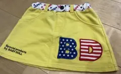 ミッキーマウス柄 スカート 黄色　BABYDOLL　ベビードール　110
