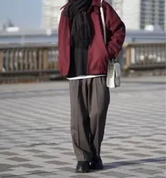 2wayビッグシルエットメルトンショートブルゾン