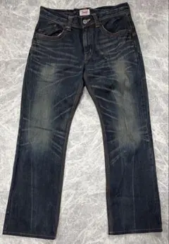 EDWIN・401XV-S ブーツカットデニム・ブラウン系・W32・裾上げなし