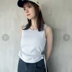 ヘザー　カップ付きサイドカットタンクのサムネイル