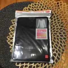 新品未使用　UNIQLO ヒートテックUネックT 九分袖 ブラック 160