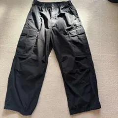 GU スーパーワイドカーゴパンツ ブラック M