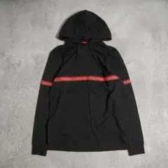 カルバンクライン黒ロゴテープパーカーM黒赤リバイバル90sストリート古着のサムネイル
