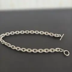 シルバー チェーンブレスレット トグル式 - メルカリ