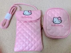 新品　サンリオ　ハローキティ ピンク キルト シリーズ　ポーチ レトロ