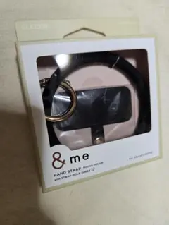 スマホ　ハンドストラップ　ブラック &me　840 ELECOM　エレコム