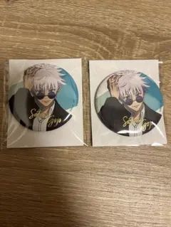 呪術廻戦 PLAZA 缶バッジ　五条悟　箔押し