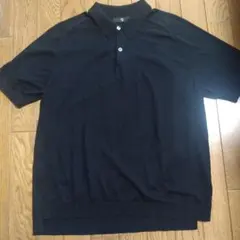 ユニクロ プラスJ シルクコットンニットポロシャツ ブラックM