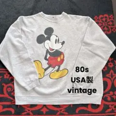 80s USA製 ディズニービンテージ スウェット XL ミッキー OLD