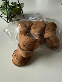 犬靴　滑り止めブーツ　もこ暖かいサイズ❹