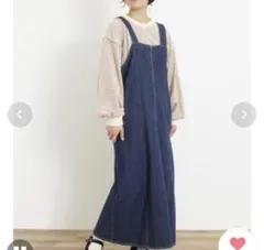 新品未使用　サマンサモスモス　デニムジップジャンパースカート