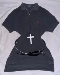 Polo Ralph Lauren 黒赤 ポロシャツ S
