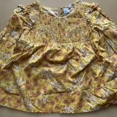 GAP KIDS 花柄 シャーリング 長袖ブラウス