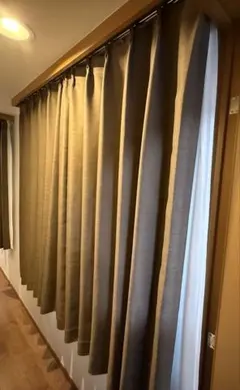 ニトリ お好みサイズカーテン パレット2 ブラウン タッセル付き