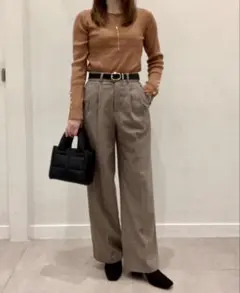 新品未使用 GU リブボタンスリーブセーターZ ブラウン