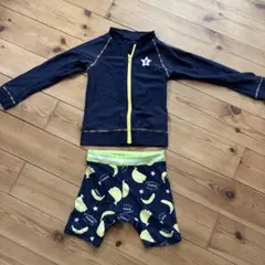 バナナ柄　水着　120cm ラッシュガード 110cm セット