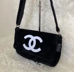 【新品】ノベルティショルダーバッグ 黒 ホワイトロゴ 非売品