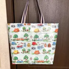 621) ハンドメイド ラミネートバッグ レジャーバッグ　Lサイズ ⭐︎ビリー