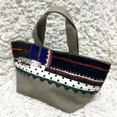 【美品】sunaokuwaharaスナオクワハラ パッチワークトートバックグレー