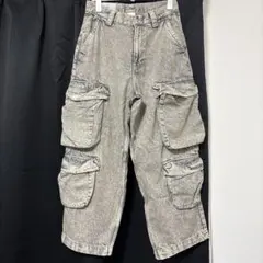 【美品】H&M ヴィンテージ ケミカルウォッシュ バギー カーゴデニム ZARA