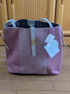 ピンク トートバッグ 合成皮革