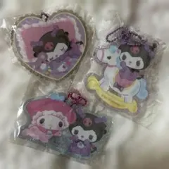 マイメロディ クロミ　ベビーデザイン アクリルキーホルダー アクキー3点セット