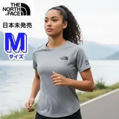 ⭐️爽やかスポーティ❗️ノースフェイスM レディースTシャツ半袖 グレー
