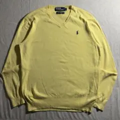 Polo by Ralph Lauren ニット 刺繍ロゴ Vネックノームコア
