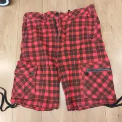 Element チェック柄 カーゴショートパンツ レッド ブラック 30のサムネイル