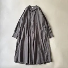 【美品】アーバンリサーチドアーズ　コットン　ストライプシャツワンピース　ゆったり