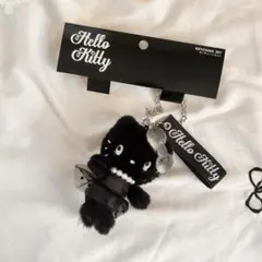 【USJ限定】黒キティマスコット キーホルダー