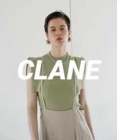 【美品】CLANE SQUARE SLEEVE KNIT グリーン　1サイズのサムネイル