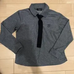 COMME CA ISM ネクタイ付きシャツ 120A グレー