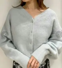 snidel ラクーンニットカーディガン アンゴラ ショート丈