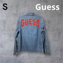 GUESS ゲス デニム ジャケット ストリート カジュアル ワッペン付き ロゴ