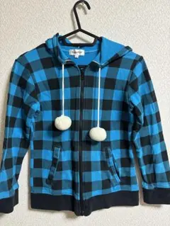 キッズチェックパーカー