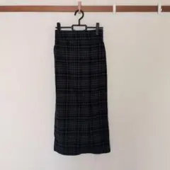 チェック柄 ロングタイトスカートのサムネイル