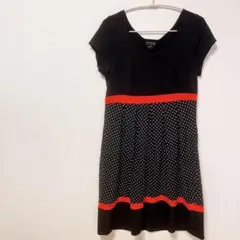 ✨美品✨ 【L】 エンフォーカススタジオ ドット柄 ワンピース 赤 レトロのサムネイル