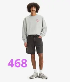 Levi’s/リーバイス 468 ルーズ ショートパンツ　ブラック　W32