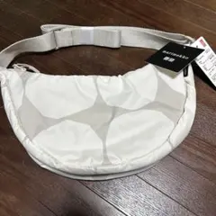 UNIQLO マリメッコ　ラウンドミニショルダーバッグ ライトグレー