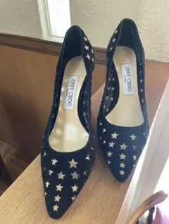 JIMMY CHOO ブラック スター パンプス 37