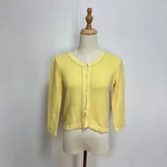 組曲　ノーカラー　ニットカーディガン（2）差し色　ビタミンカラー　コットン