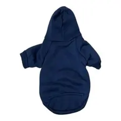 新品 犬服 ネイビー フード付きかわいい犬用ウェア Mサイズ