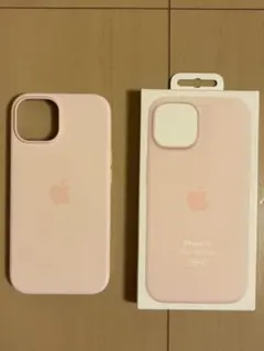 iPhone15 Apple純正シリコーンケース ライトピンク