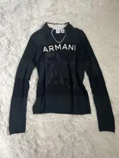 ARMANI EXCHANGE A|X ロゴトップス S タイト 黒