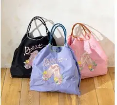 Ball&Chain×Chacott エコバッグ　ブラック　L