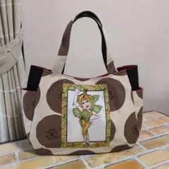 アレキサンダーヘンリー ハンドメイド 横マチ付きミニトートバッグ