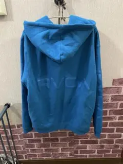 RVCA 裏起毛フルジップパーカー 青 Mサイズ ※値下げ不可