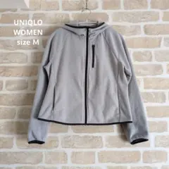 UNIQLO　ユニクロ　WOMEN　ライトフリースフルジップパーカ　グレー　М
